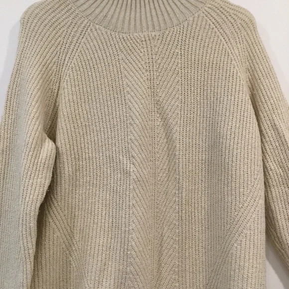 Denver Hayes Women's Neutral Beige Knit Casual Mockneck Sweater Sz L - Picture 7 of 7